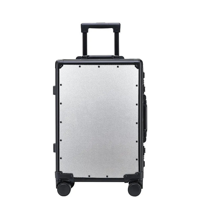 Real Carbon Fiber Check-In Luggage - Silver