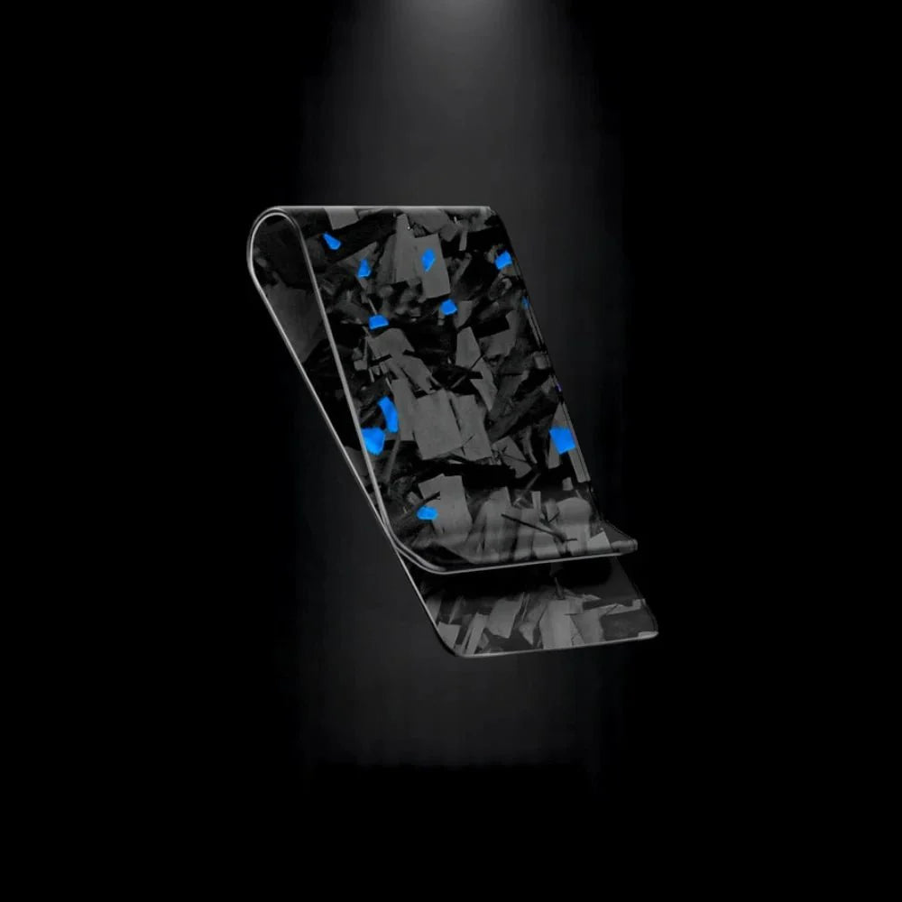 Cash Clip | Blue Forged Carbon