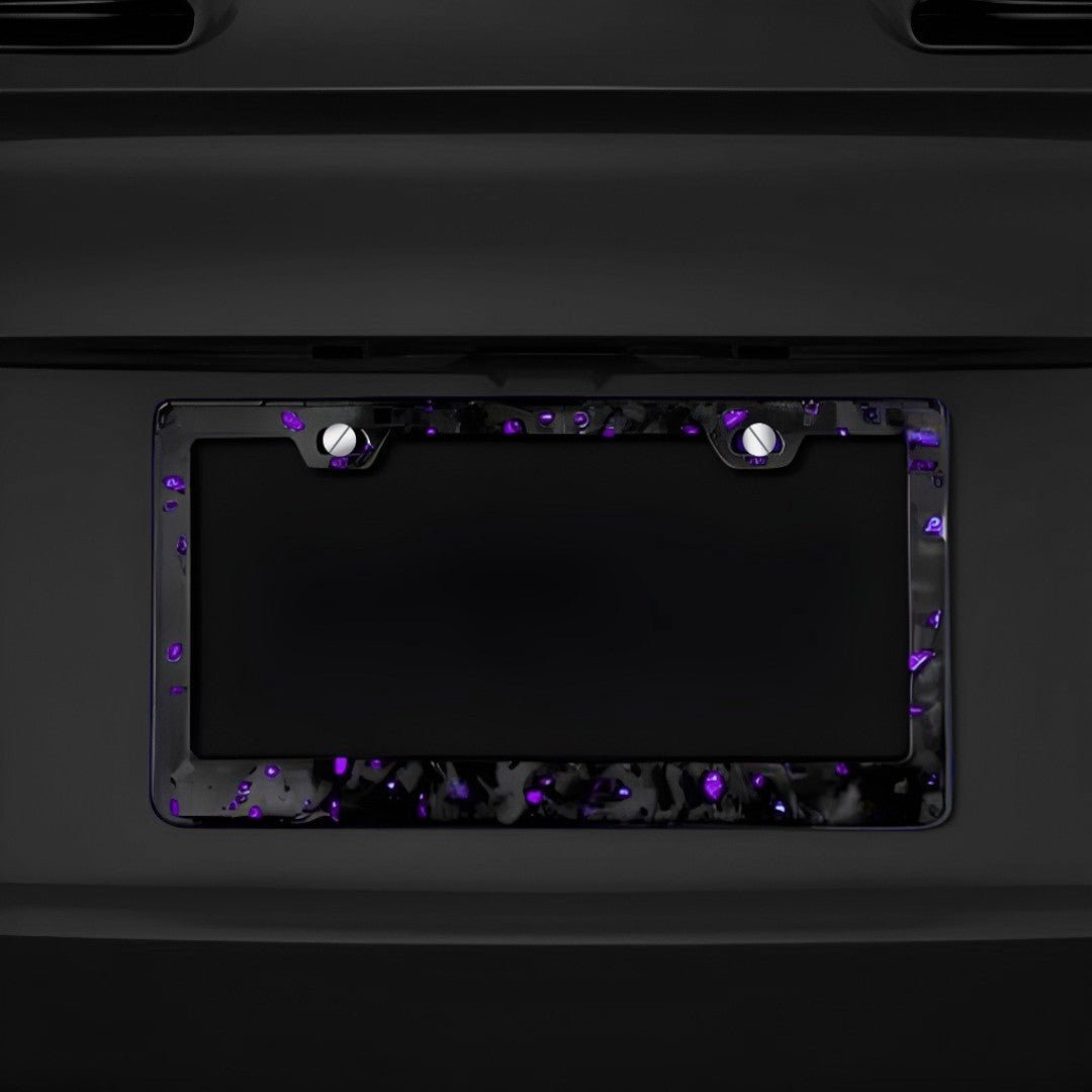 Forged Carbon Fiber License Plate - Purple Forged