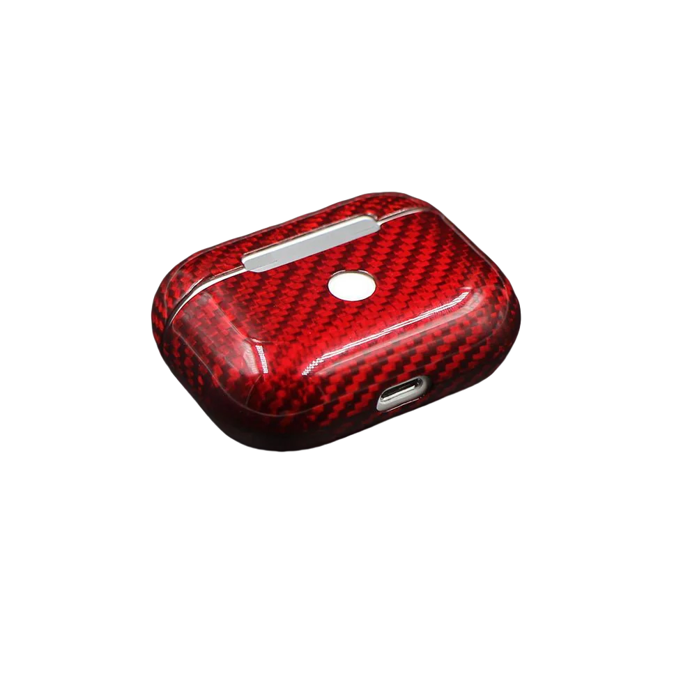 Classic Carbon Fiber AirPods Gloss RED Case